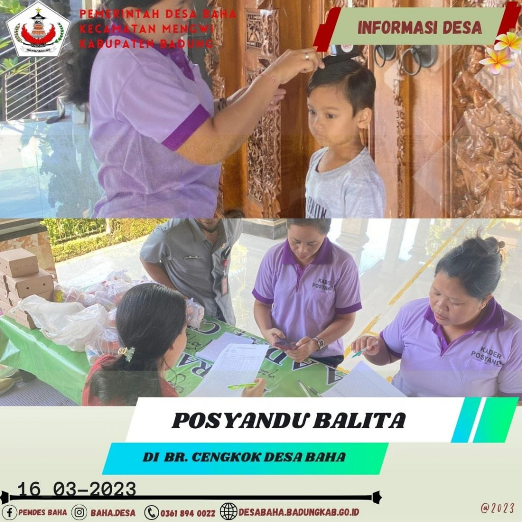 Posyandu Balita Br. Cengkok bulan Maret 2023